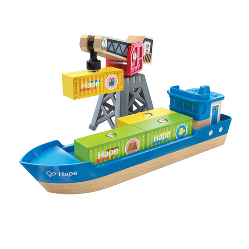 Hape Cargo Ship & Crane E3792