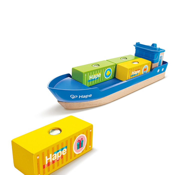 Hape Cargo Ship & Crane E3792