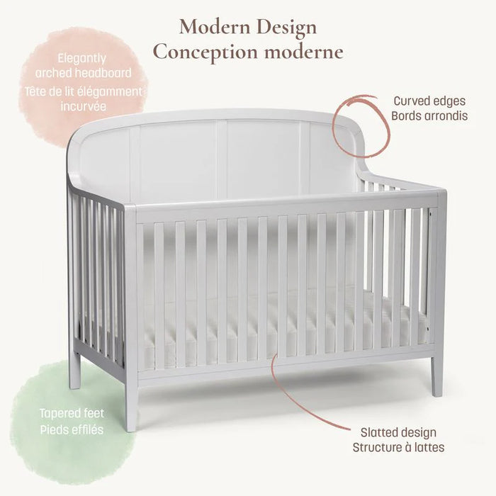 Little Seeds Briar Headboard Crib - True White Paint