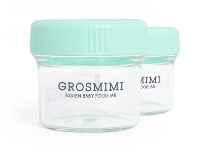 Grosmimi ESSTEN Food Jar 2pck 250ml - Aqua Green