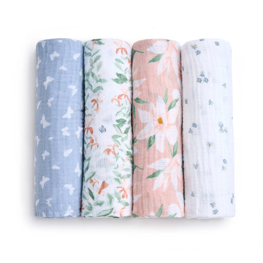 Aden + Anais Muslin Swaddle Blanket 4pc - Butterfly Garden
