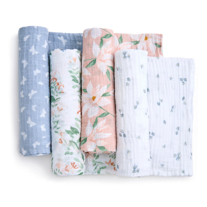 Aden + Anais Muslin Swaddle Blanket 4pc - Butterfly Garden