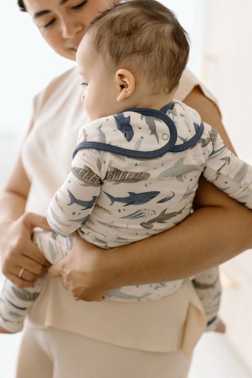 Loulou Lollipop Muslin Bandana Bib Set - Sharks