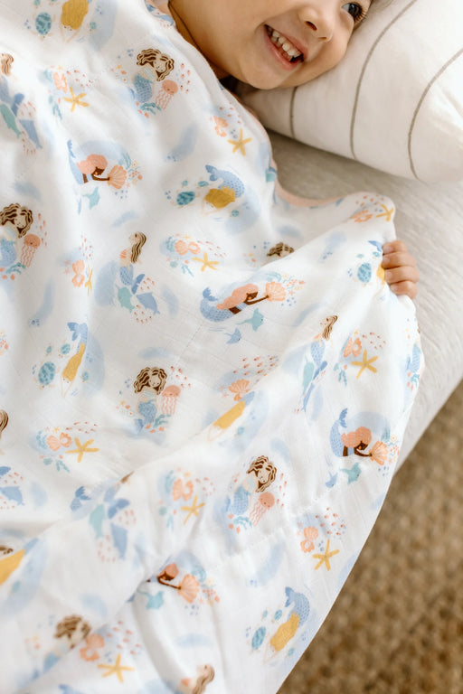 Loulou Lollipop Muslin Quilt Blanket - Mermaids