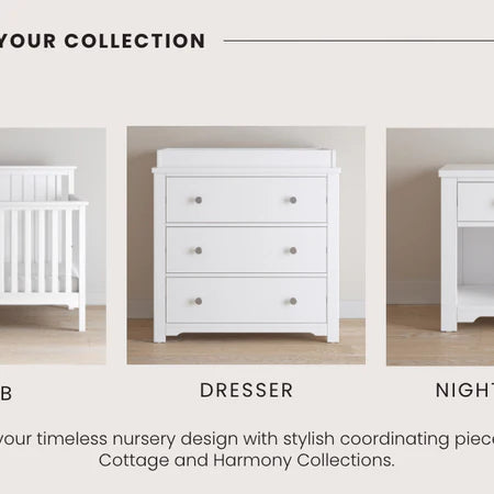 Child Craft Harmony 3-Drawer Dresser - Matte White