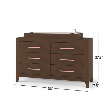 Child Craft Kieran 6-Drawer Dresser - Toasted Chestnut