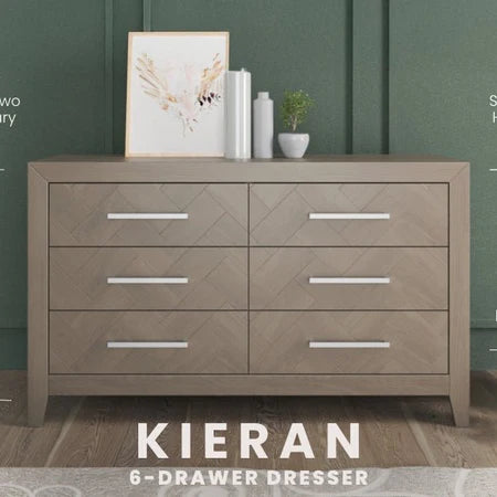 Child Craft Kieran 6-Drawer Dresser - Crescent Grey