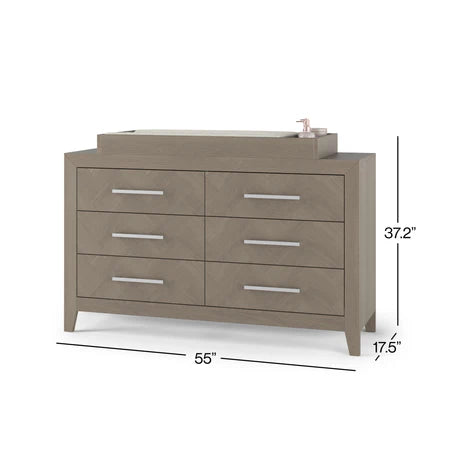 Child Craft Kieran 6-Drawer Dresser - Crescent Grey