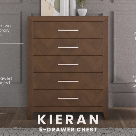 Child Craft Kieran 5-Drawer Chest - Toasted Chestnut