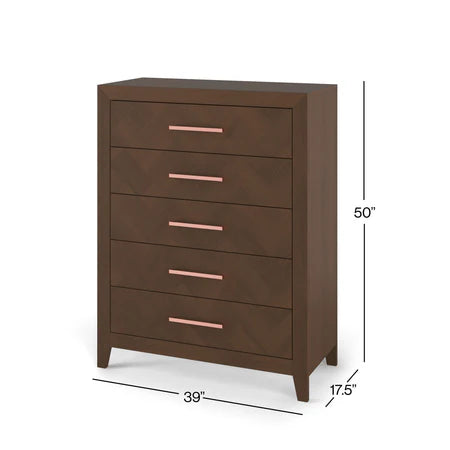 Child Craft Kieran 5-Drawer Chest - Toasted Chestnut
