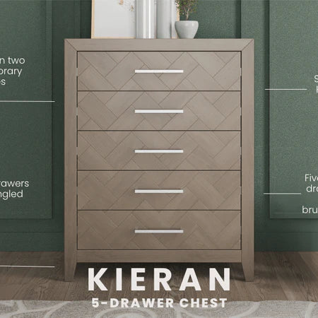 Child Craft Kieran 5-Drawer Chest - Crescent Grey