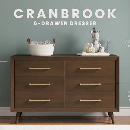 Child Craft Cranbrook 6-Drawer Dresser - Toasted Chestnut