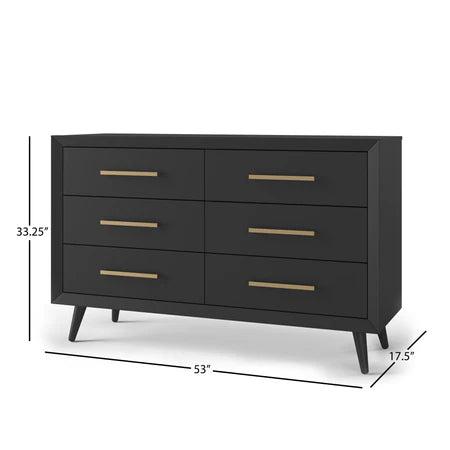 Child Craft Cranbrook 6-Drawer Dresser - Ebony