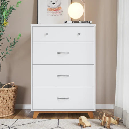 Child Craft Soho 4-Drawer Chest - White/Natural