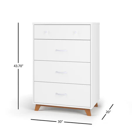 Child Craft Soho 4-Drawer Chest - White/Natural