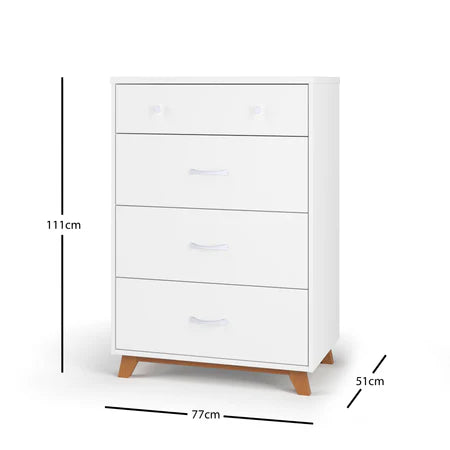 Child Craft Soho 4-Drawer Chest - White/Natural