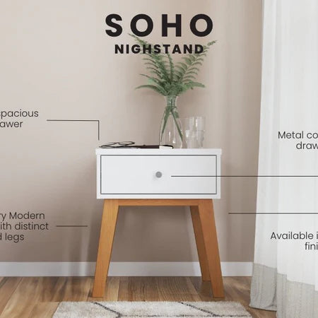 Child Craft Soho Night Stand - White/Natural
