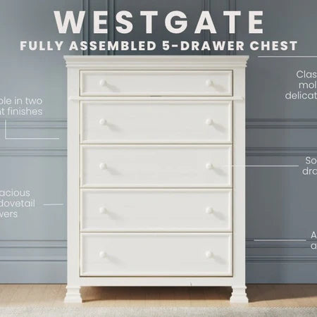 Child Craft Westgate 5-Drawer Chest - Vintage Linen