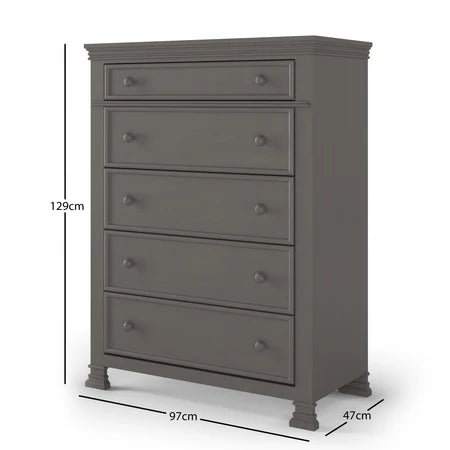 Child Craft Westgate 5-Drawer Chest - Chelsea Grey