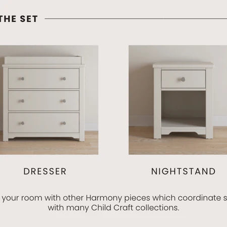 Child Craft Harmony 3-Drawer Dresser - Brushed Cotton