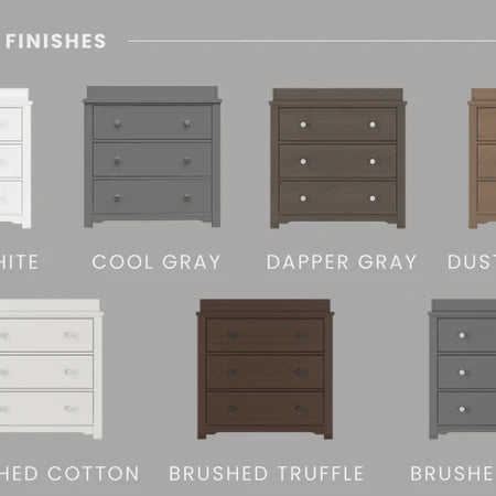Child Craft Harmony 3-Drawer Dresser - Dusty Heather