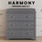 Child Craft Harmony 3-Drawer Dresser - Cool Grey