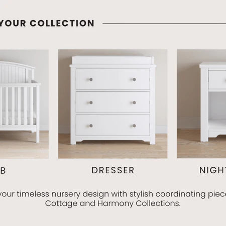 Child Craft Harmony 3-Drawer Dresser - Matte White