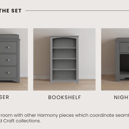 Child Craft Harmony 3-Drawer Dresser - Cool Grey