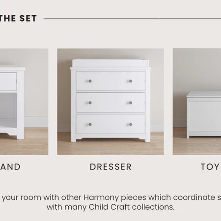Child Craft Harmony Toy Box - Matte White