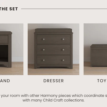 Child Craft Harmony Toy Box - Dapper Grey