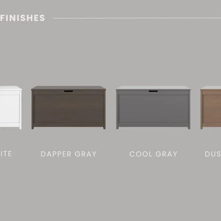 Child Craft Harmony Toy Box - Cool Grey