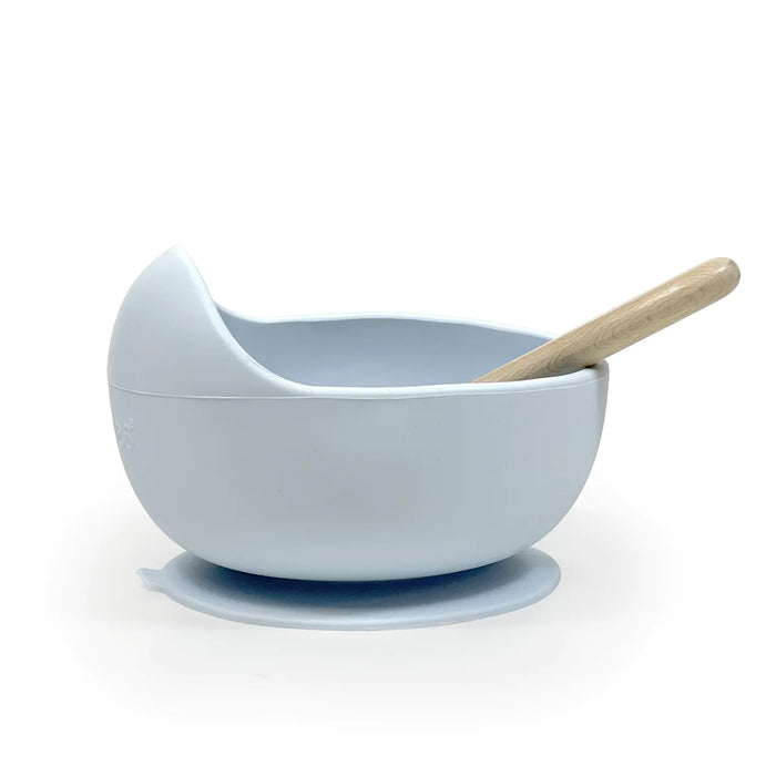 Kushies Siliscoop Bowl&Spoon - Blue