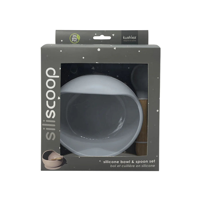 Kushies Siliscoop Bowl&Spoon - Blue
