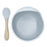Kushies Siliscoop Bowl&Spoon - Blue