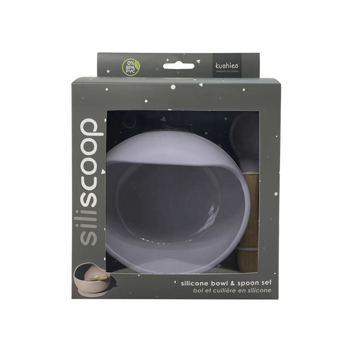 Kushies Siliscoop Bowl&Spoon - Lilac
