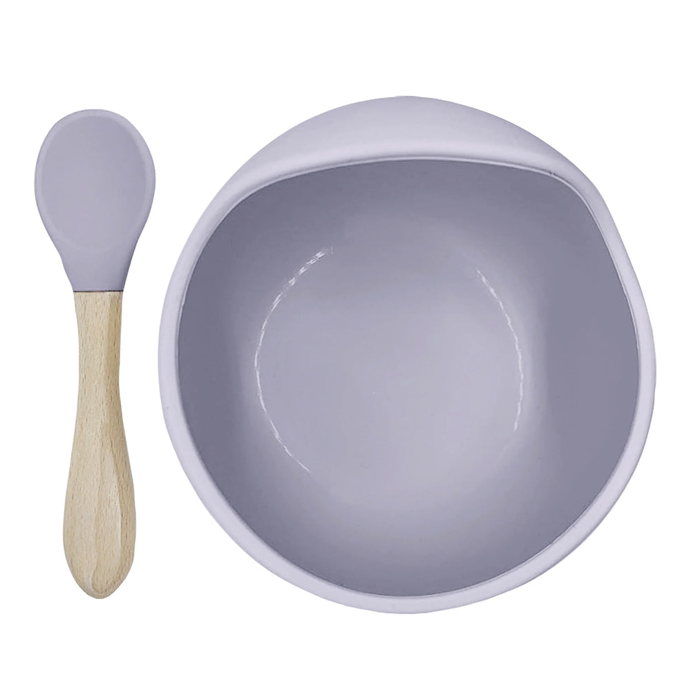Kushies Siliscoop Bowl&Spoon - Lilac