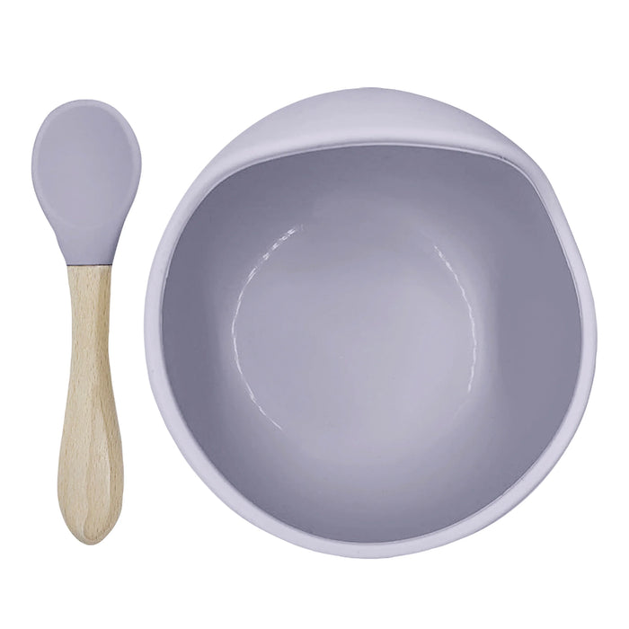 Kushies Siliscoop Bowl&Spoon - Lilac