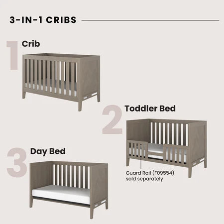 Child Craft Kieran 3-in-1 Crib - Crescent Grey