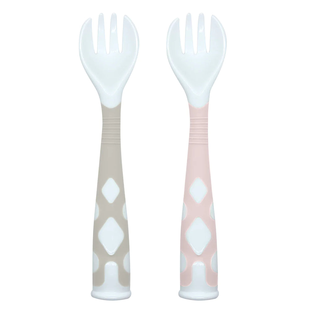 Kushies Silibend Fork 2pk - Sand/Pink