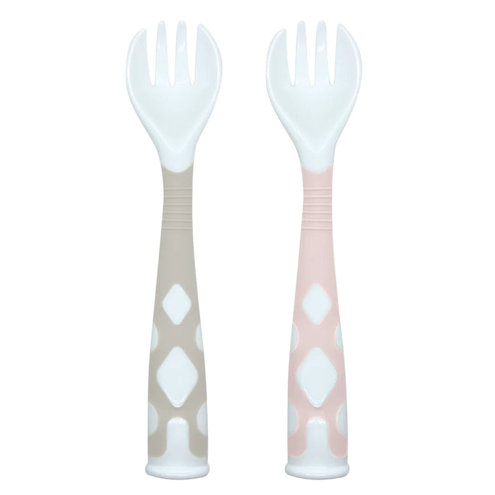Kushies Silibend Fork 2pk - Sand/Pink