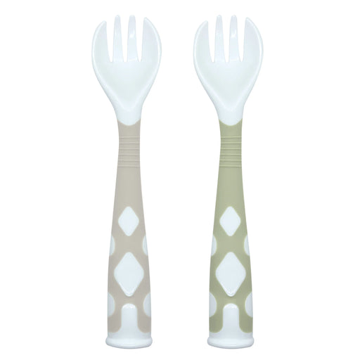 Kushies Silibend Fork 2pk - Neutral Sand/Emerald