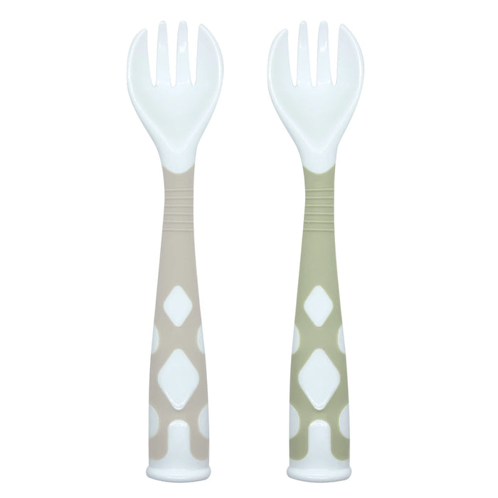 Kushies Silibend Fork 2pk - Neutral Sand/Emerald