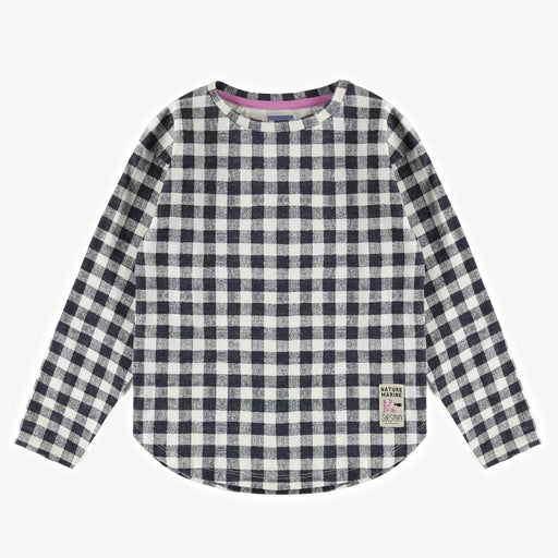 Souris Mini Long Sleeve T-Shirt - Black & White Plaid