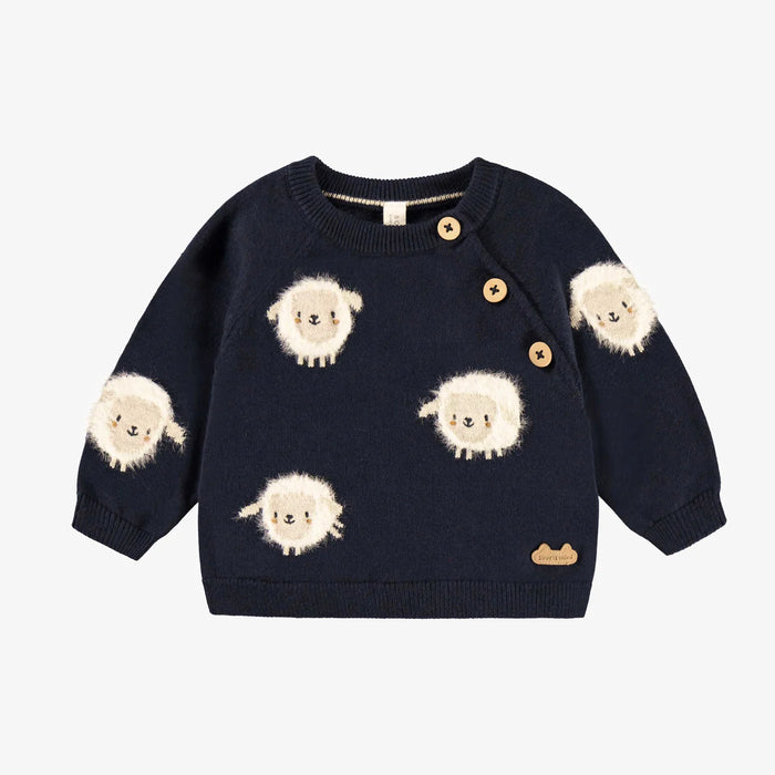 Souris Mini Knit Sweater - Navy Blue