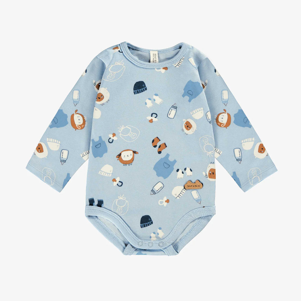 Souris Mini Long Sleeve Bodysuit - Blue