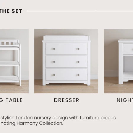 Child Craft Harmony 3-Drawer Dresser - Matte White