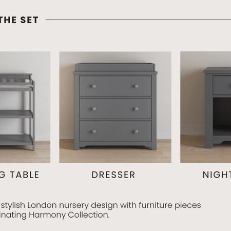 Child Craft Flat Top Changing Table - Cool Grey