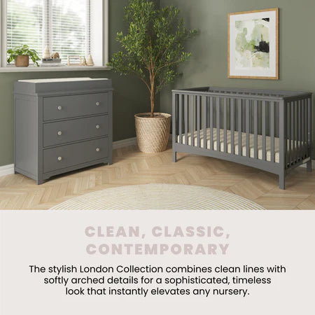 Child Craft Harmony 3-Drawer Dresser - Cool Grey