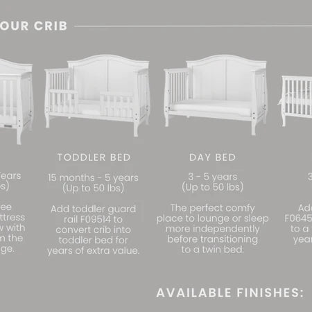 Child Craft Camden 4-in-1 Crib - Matte White