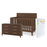 Child Craft Kieran 4-in-1 Crib+6-D. Dresser+Simmons Fresh - Toasted Chestnut (STORE PICK UP ONLY)